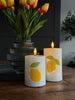 LED Blockljus TWINKLE Citrus - Set med 2 st.