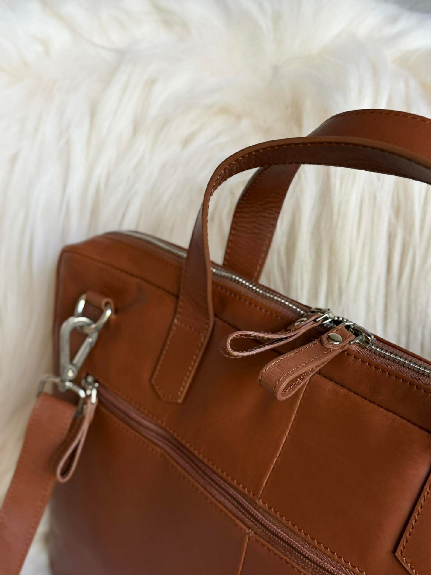 Laptopväska - LUND New Cognac