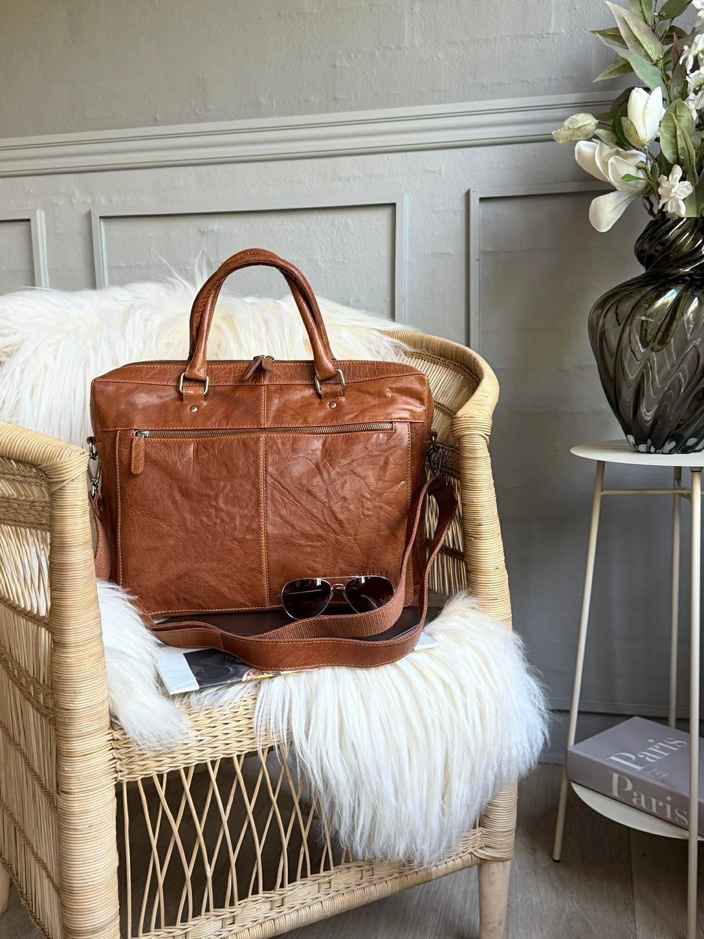 Laptop / arbetsväska - New Maisy Cognac