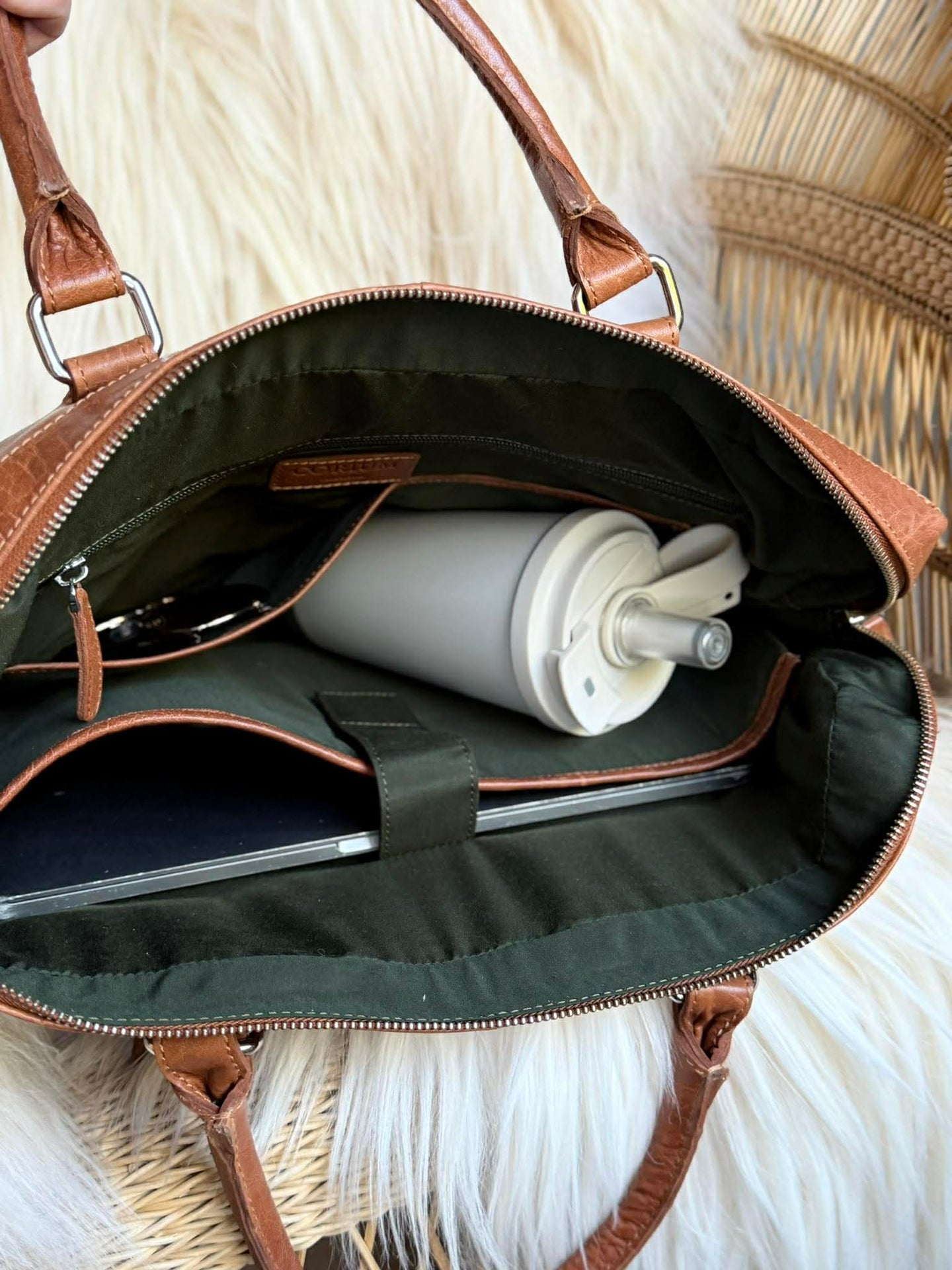 Laptop / arbetsväska - New Maisy Cognac