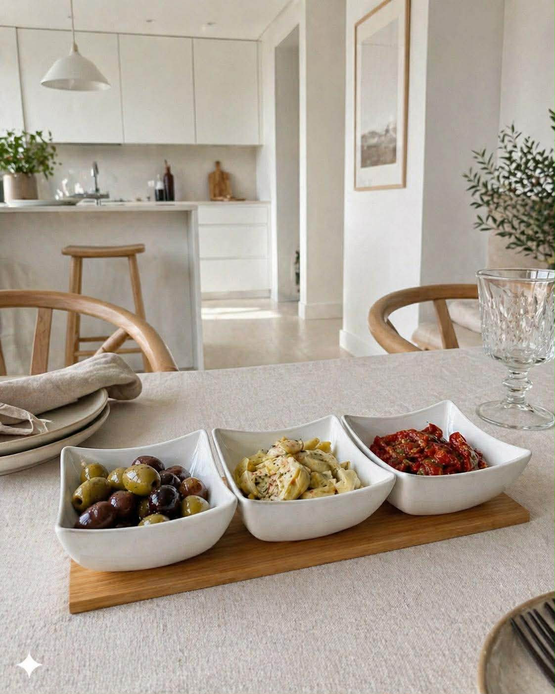 Tapasset i 3 delar