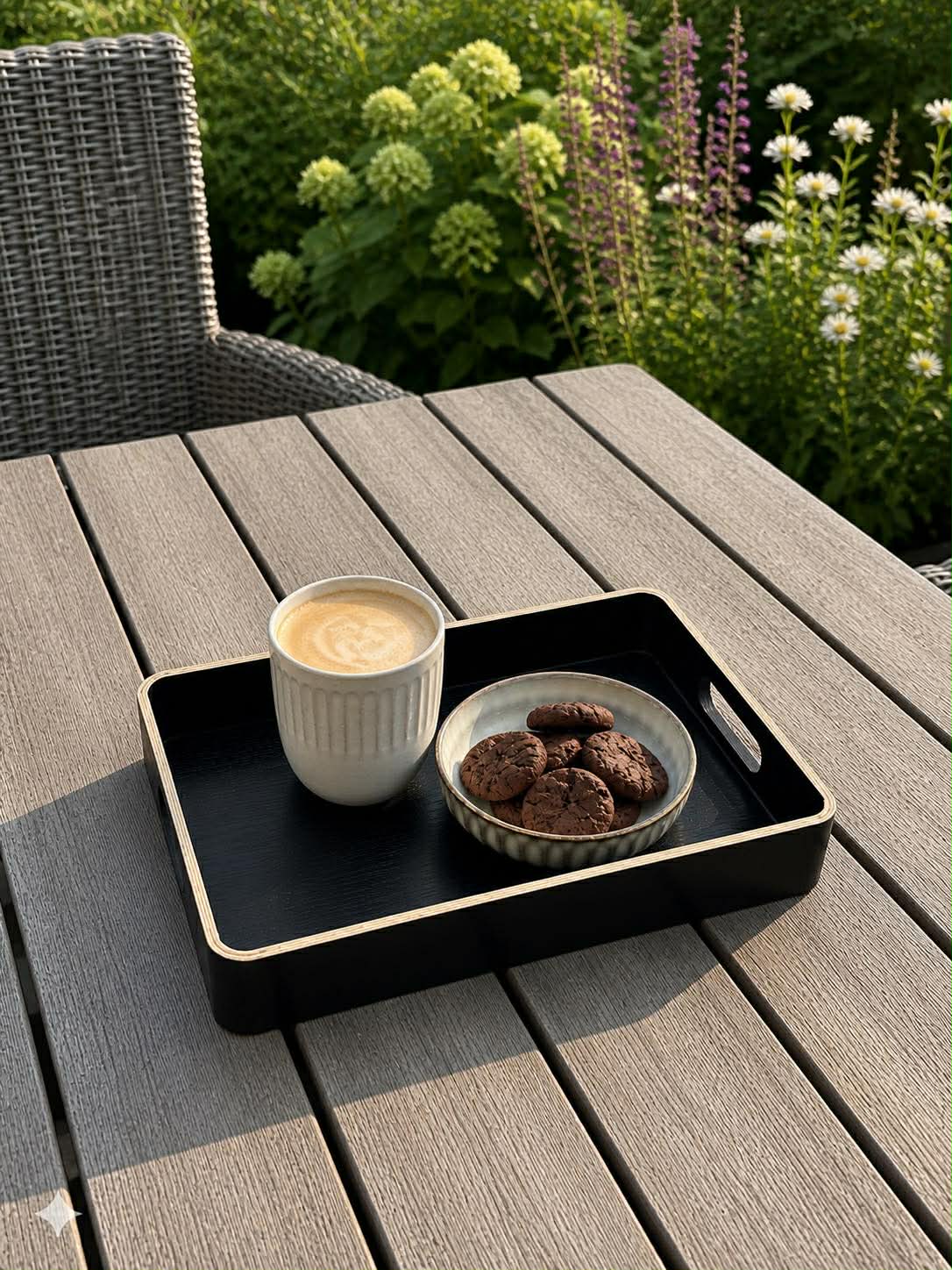 Bricka black wood - flera storlekar