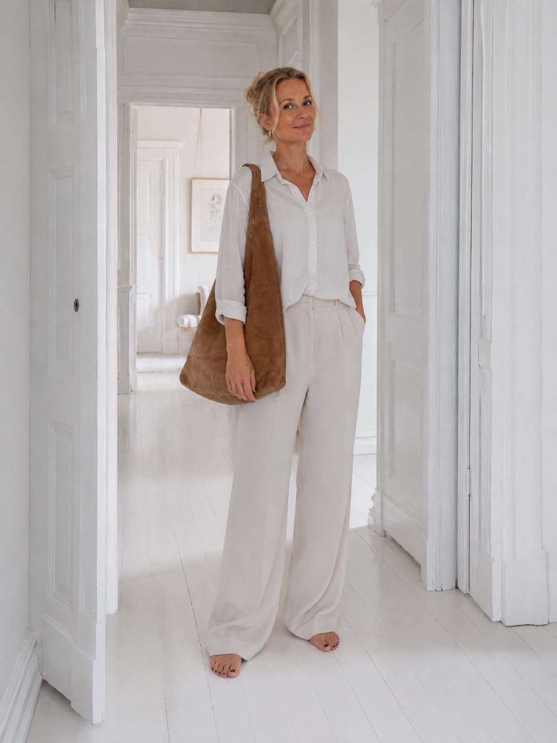 Shopper mocka - Nude brown