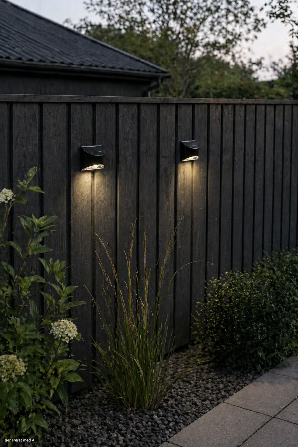 Vägglampa med solceller – Set med 2 st