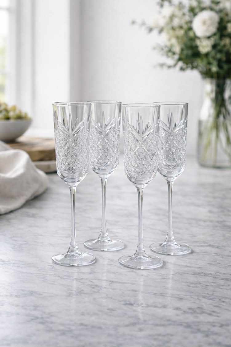 Champagneglas - 4 st