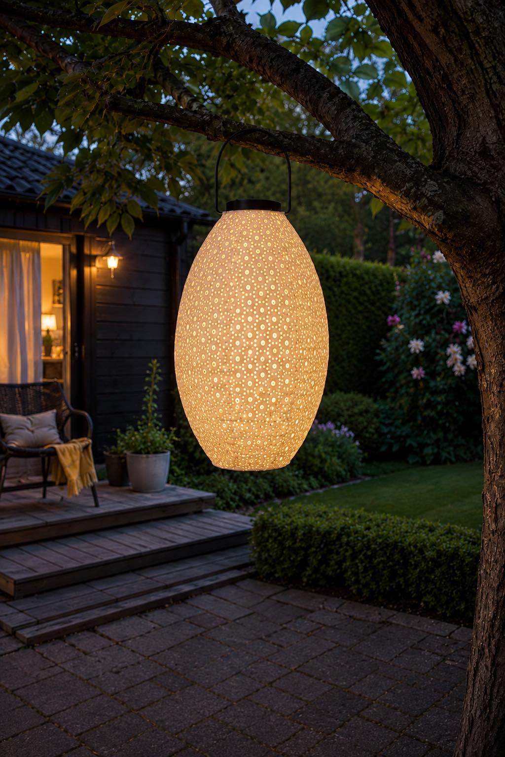 Lampa med solceller - Sand
