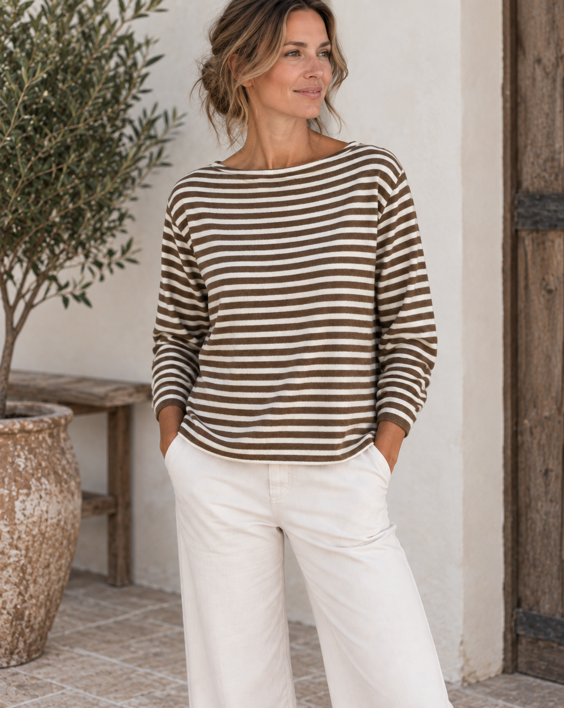 Blus Cashmere mix - Brown