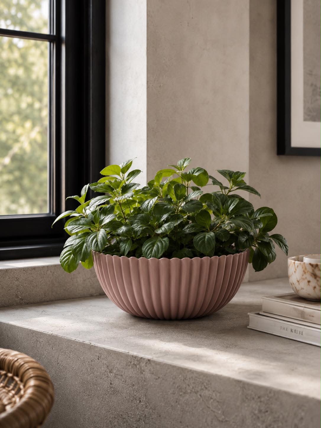 Bowl i betonglook - Rosa 20 cm