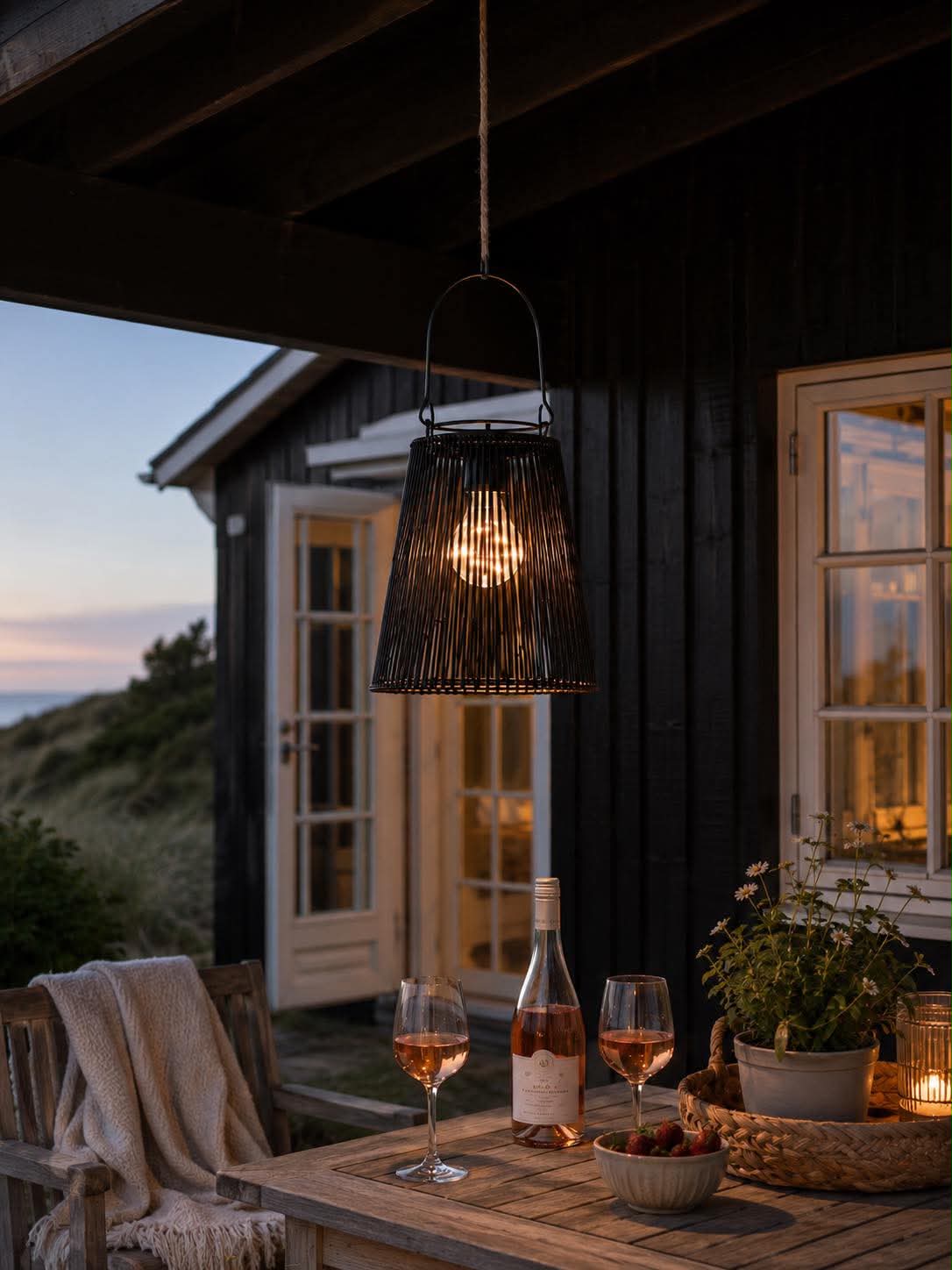 Sabbi lampa med solceller - Black