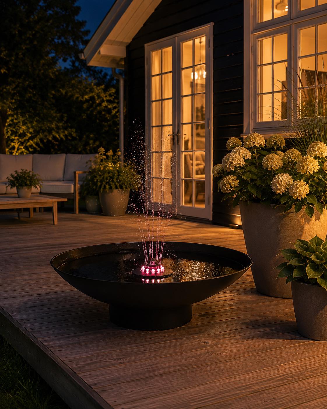 Solfontän med ljus - Ø 16 cm