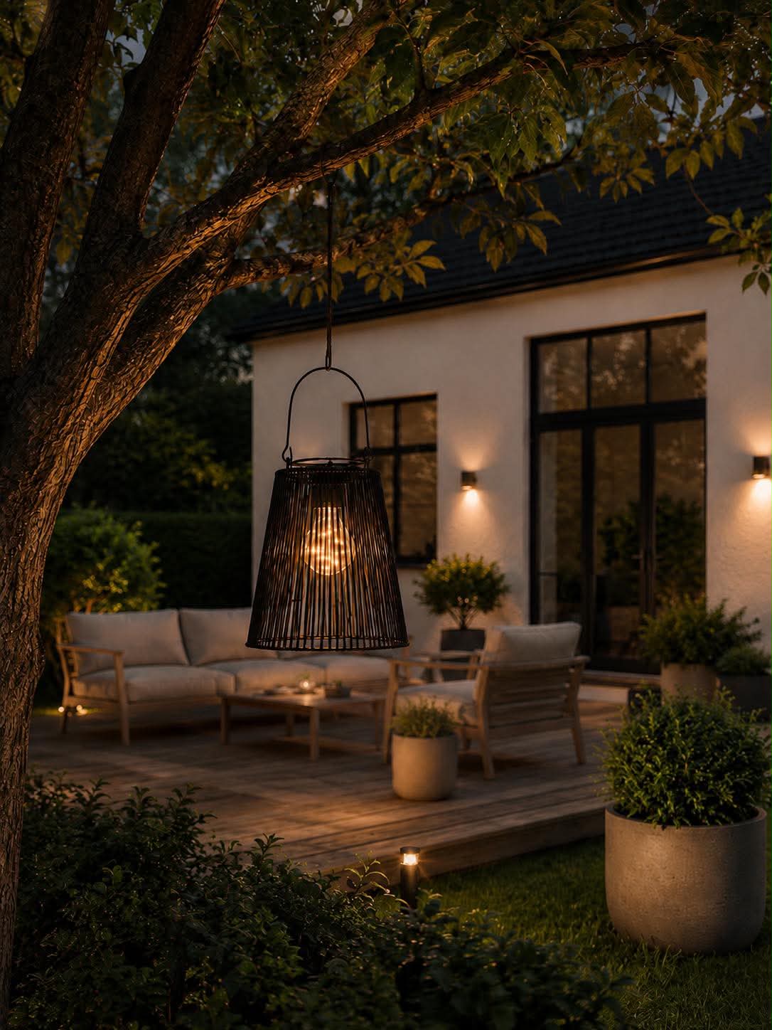 Sabbi lampa med solceller - Black