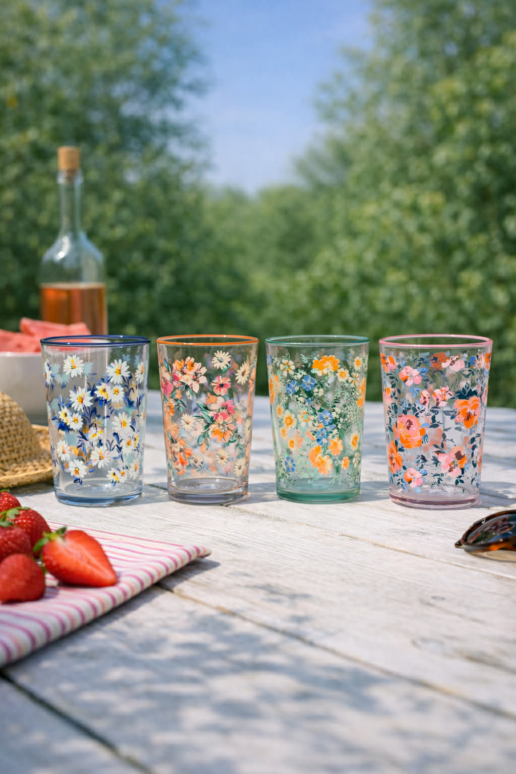Dricksglas Flora - paket med 4 st