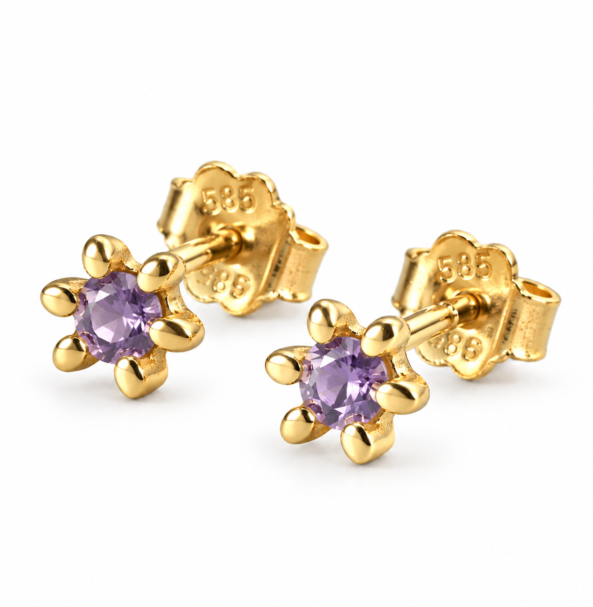 Öronstift GIA – Violet 18K förgyllda