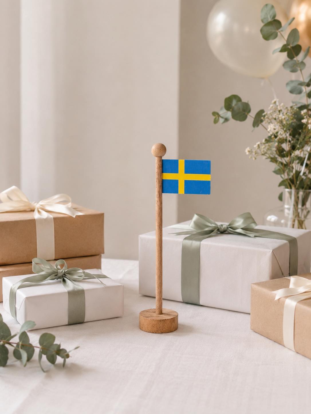 Svensk Flag wood - Flera storlekar