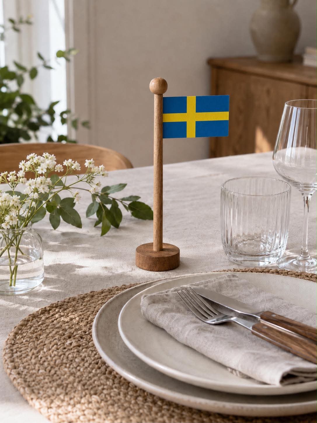 Svensk Flag wood - Flera storlekar