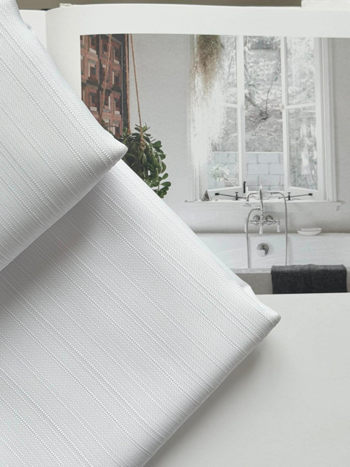 Duschdraperi Estia white - 180x200