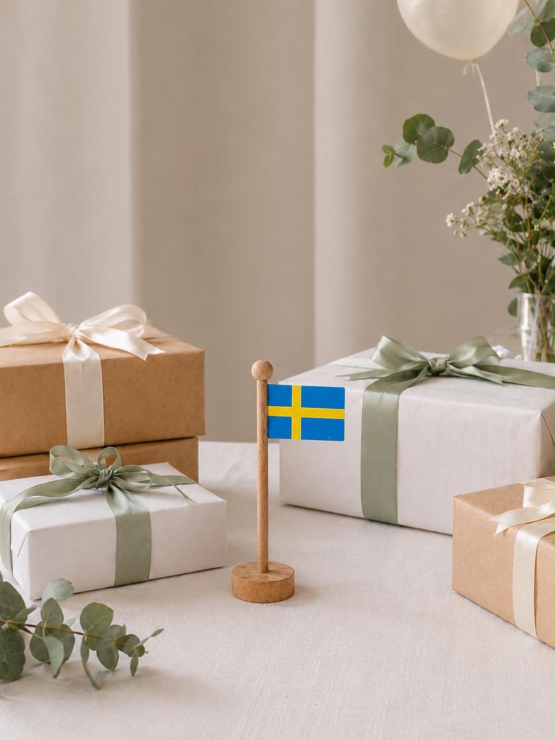 Svensk Flag wood - Flera storlekar