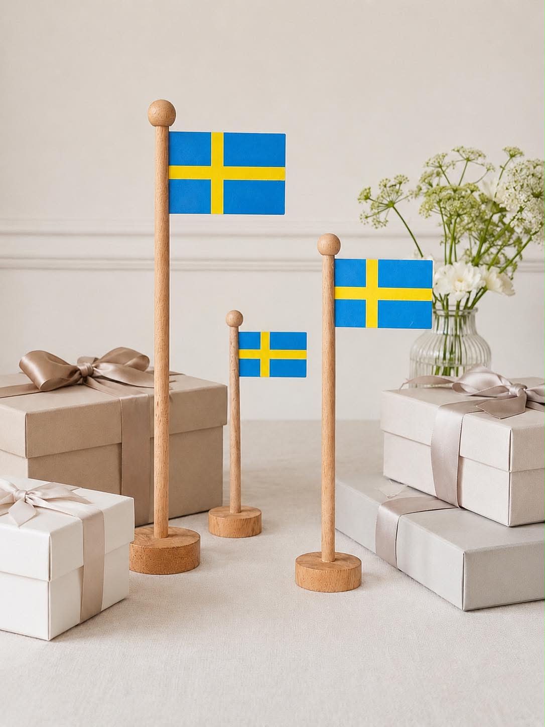 Svensk Flag wood - Flera storlekar