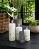 Utomhus Blockljus Green Flower - Set med 3 st
