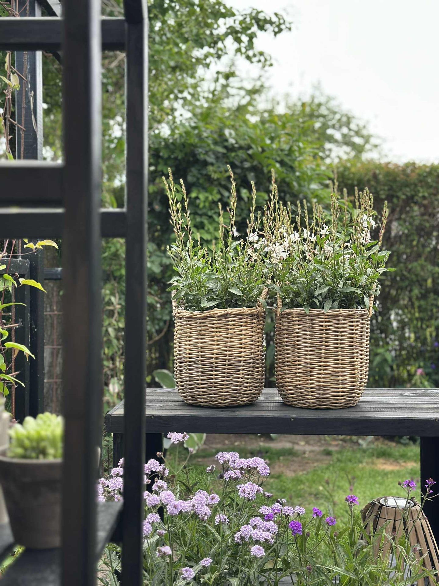 Växtkorgar i naturmaterial - 3 st