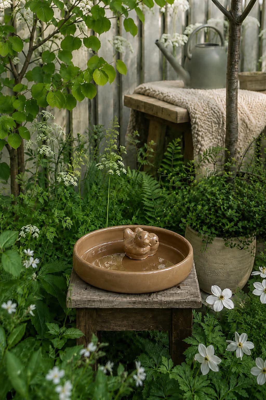 Fuglebad Keramik - Flere farver