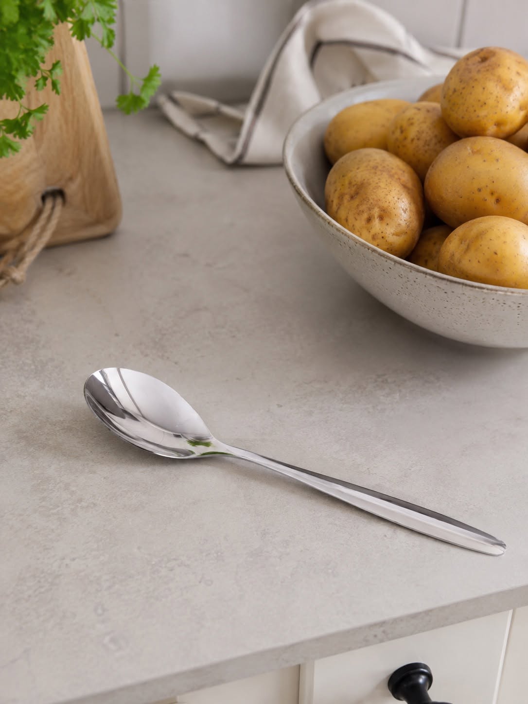 Potatissked i rostfritt stål