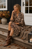 Klänning Goldie camello