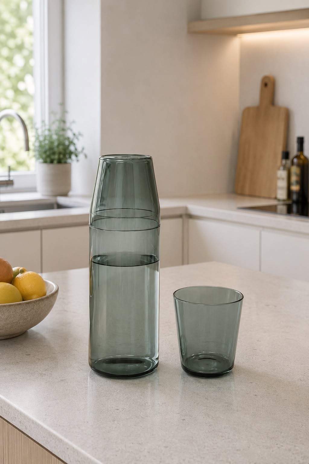 Nine Milk glas + karaffel - GREY