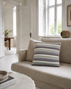 Kudde med stoppning - Multi-randig pastell 45x45