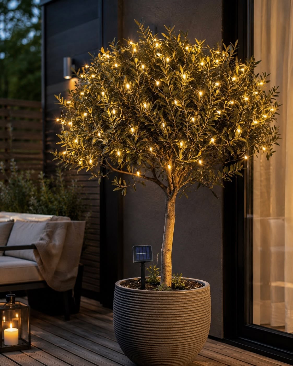 Solar ljusslingnät med 60 LED