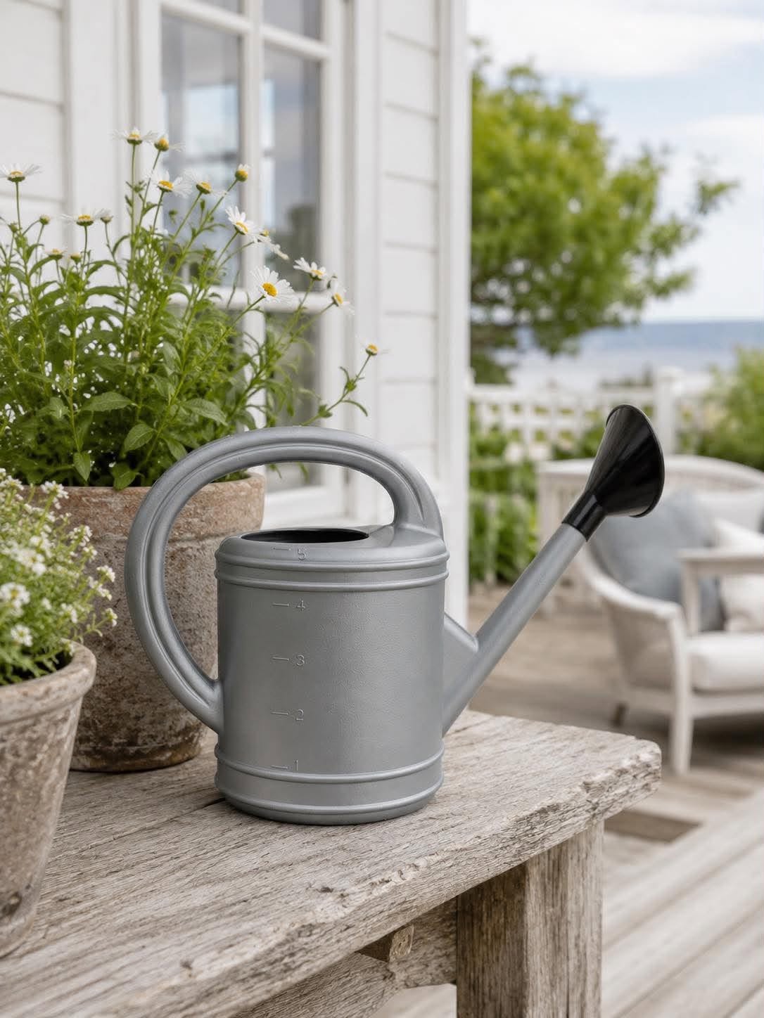 Vattenkanna 5 liter – silver – stilrent utseende