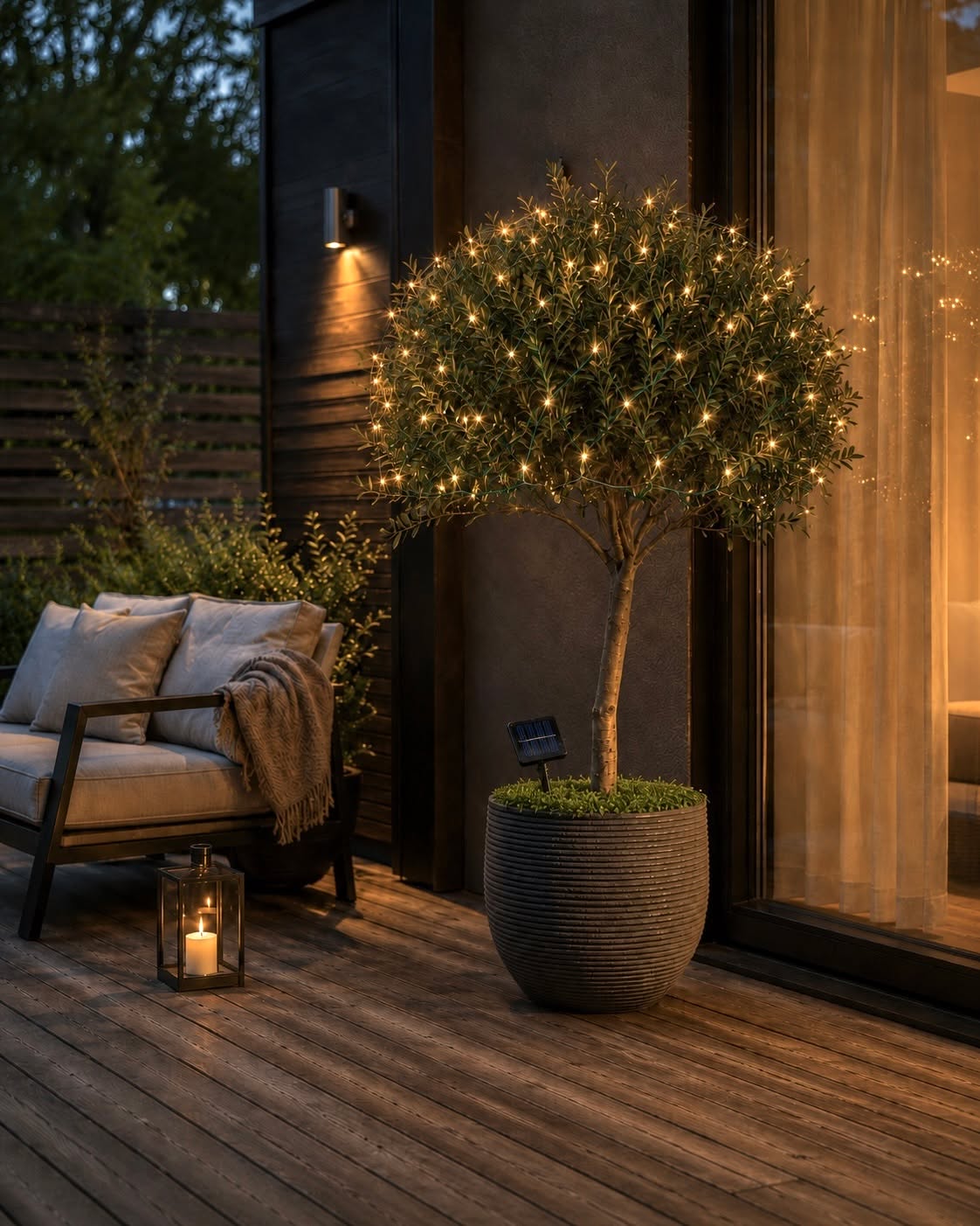 Solar ljusslingnät med 60 LED