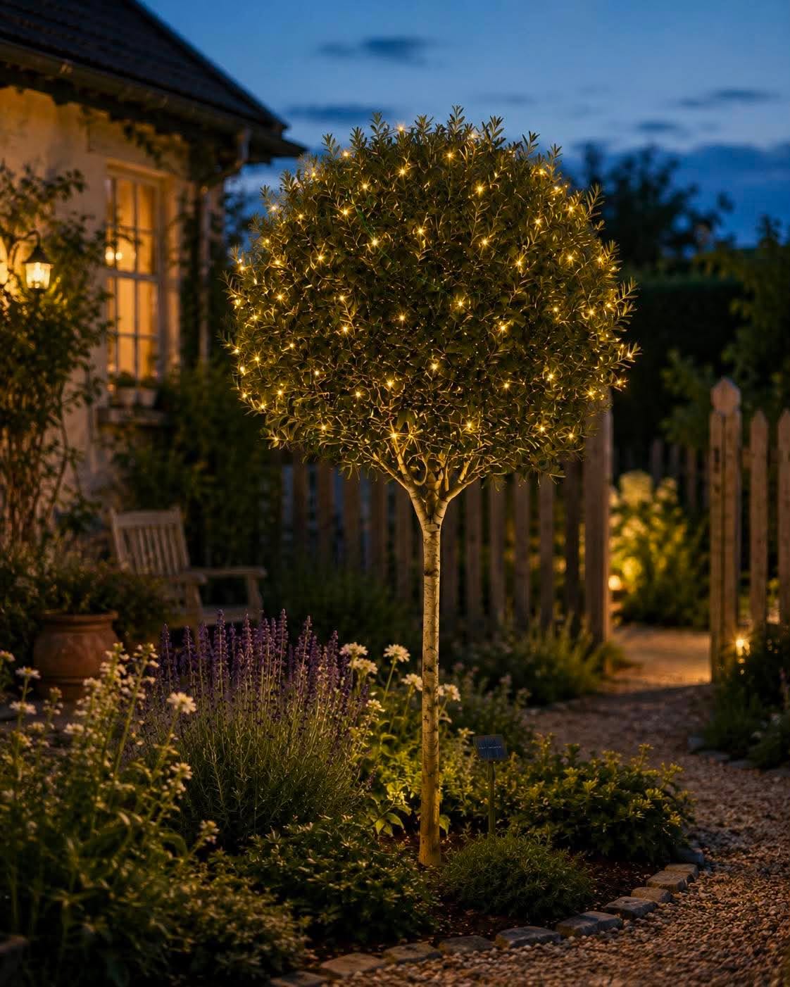 Solar ljusslingnät med 60 LED