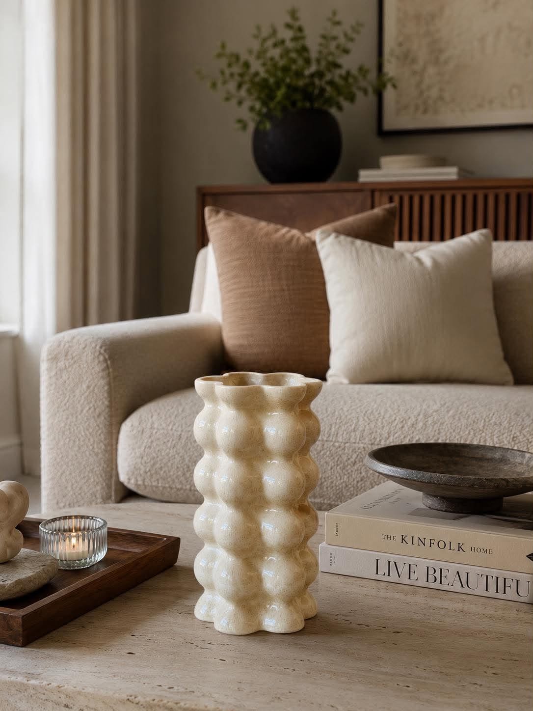Vase keramik - Beige