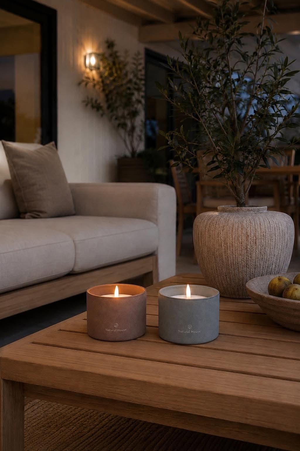 Lysestage med solceller - Brown