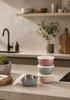 Skålar med lock PASTEL – Set med 4 skålar