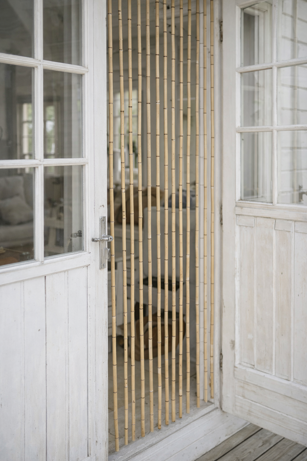 Dörrförhänge i bambu natur - 90x180 cm