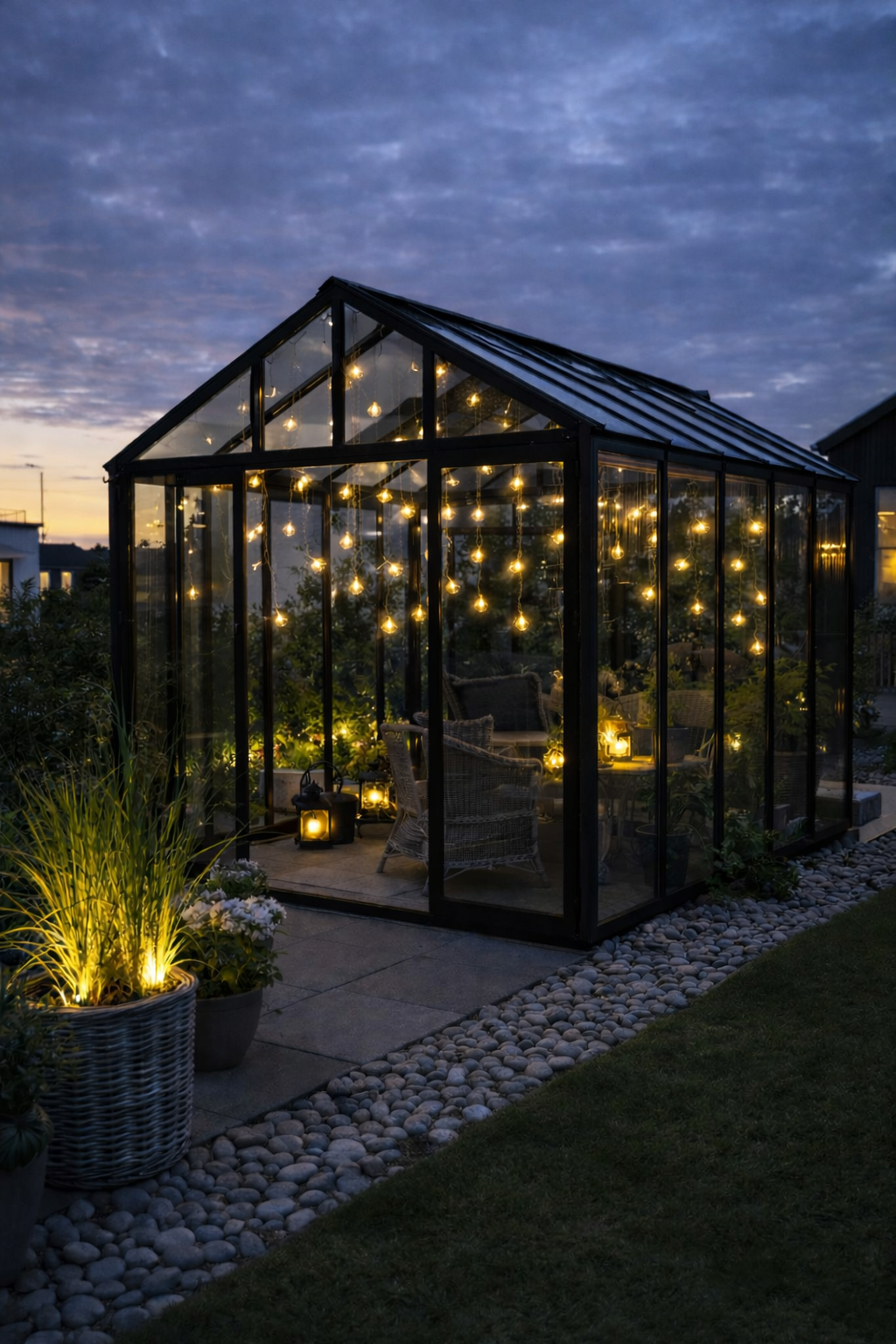Stor ljusslinga med 50 LED-lampor och färgskifte - Godkänd för inomhus och utomhus