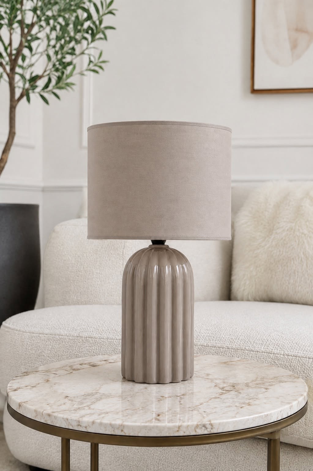 Bordlampa Taupe