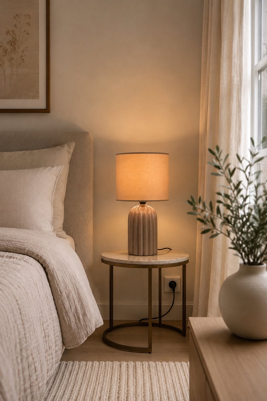 Bordlampa Taupe