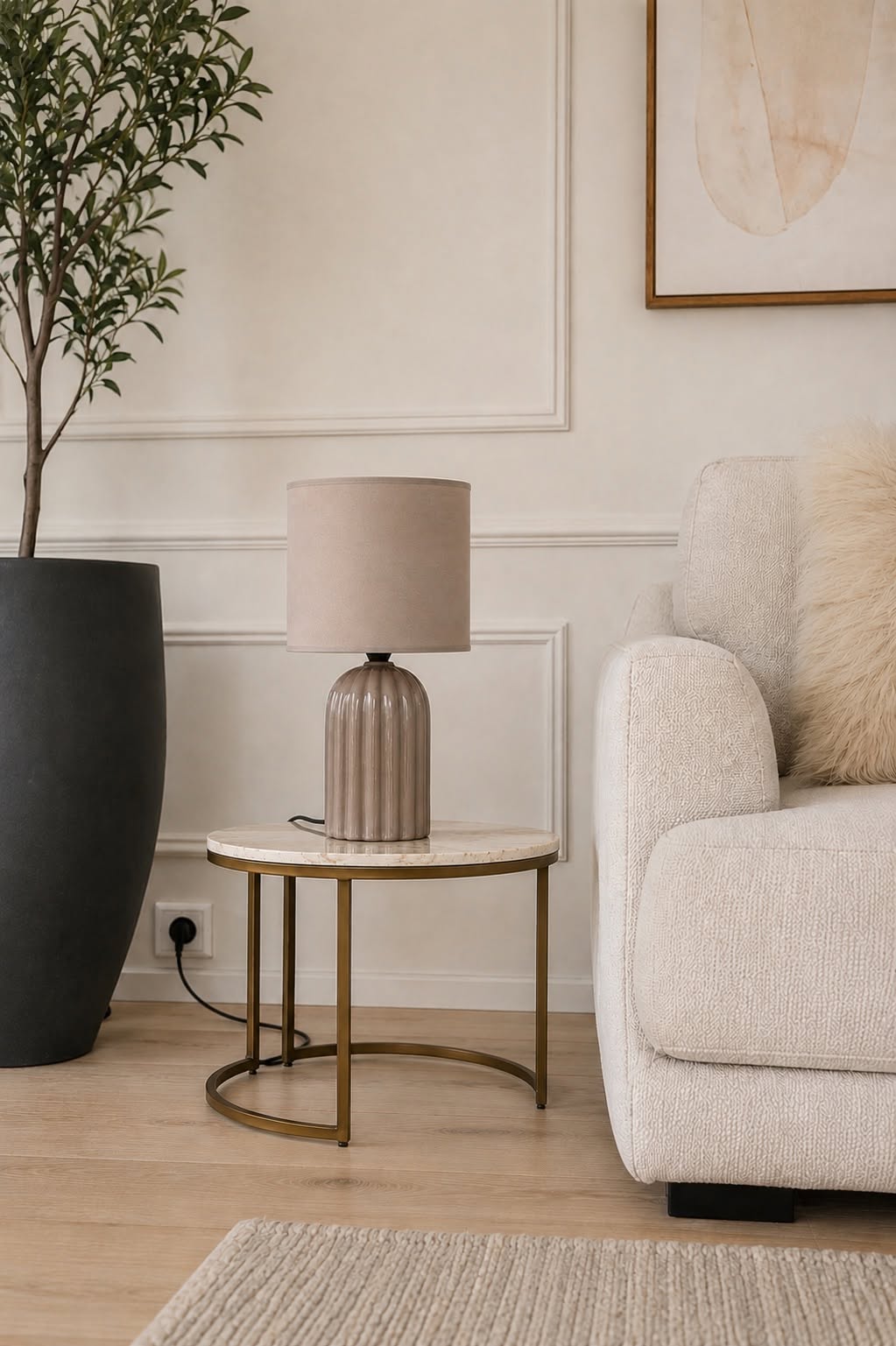 Bordlampa Taupe