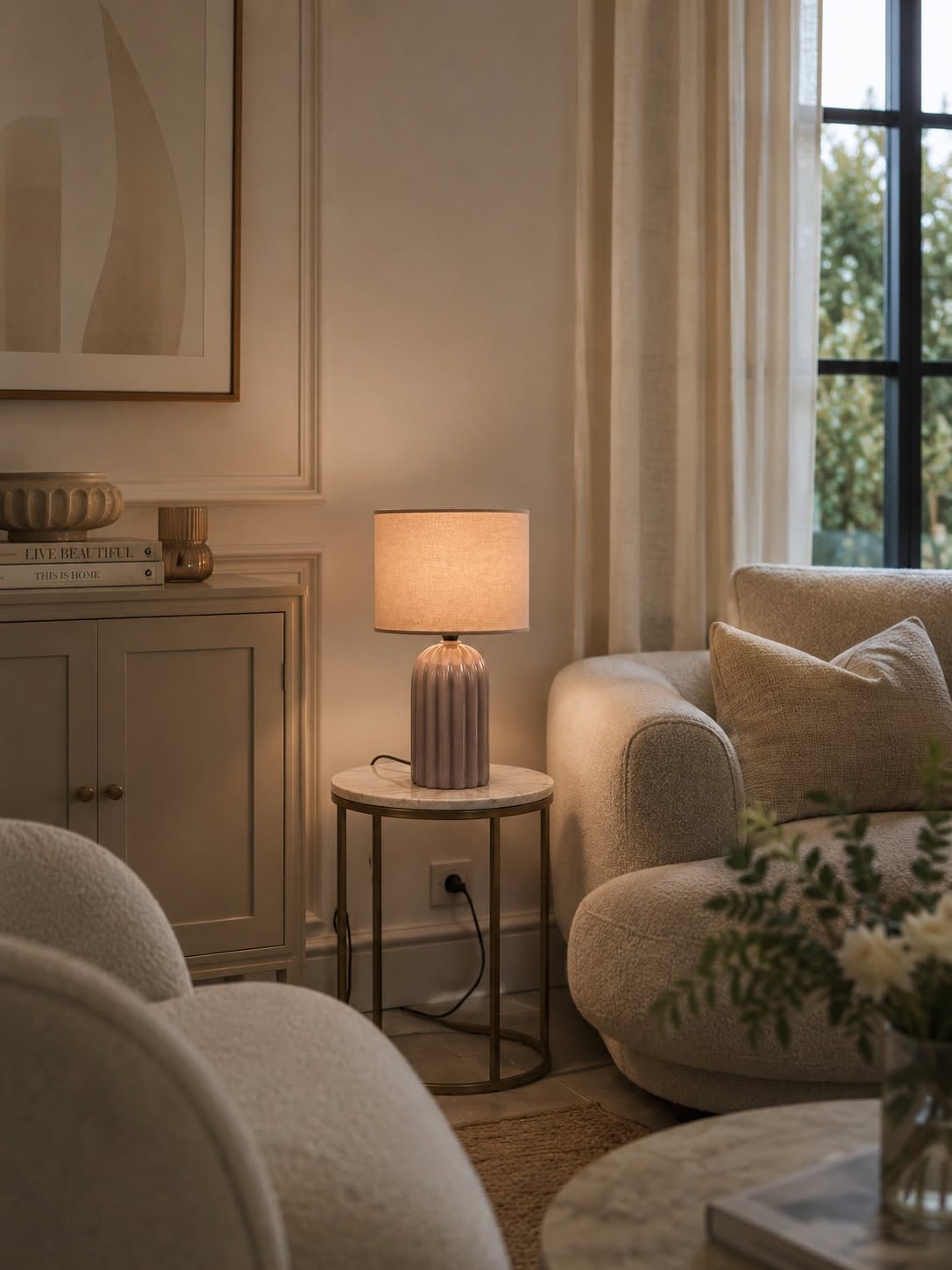 Bordlampa Taupe