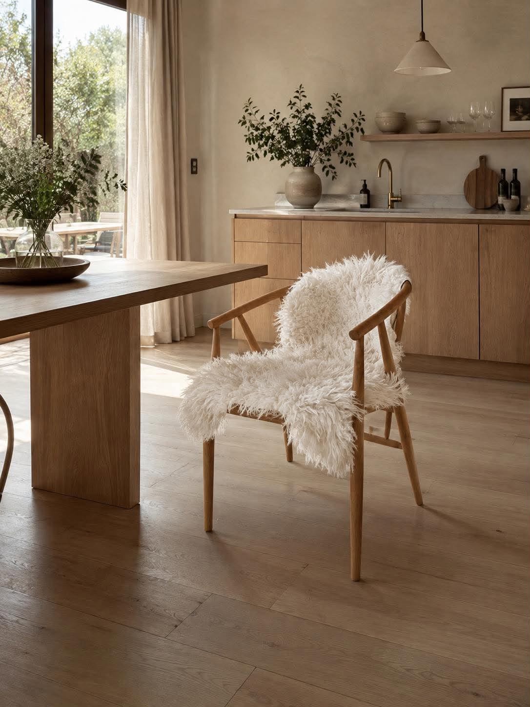 Imiteret lammeskind - White