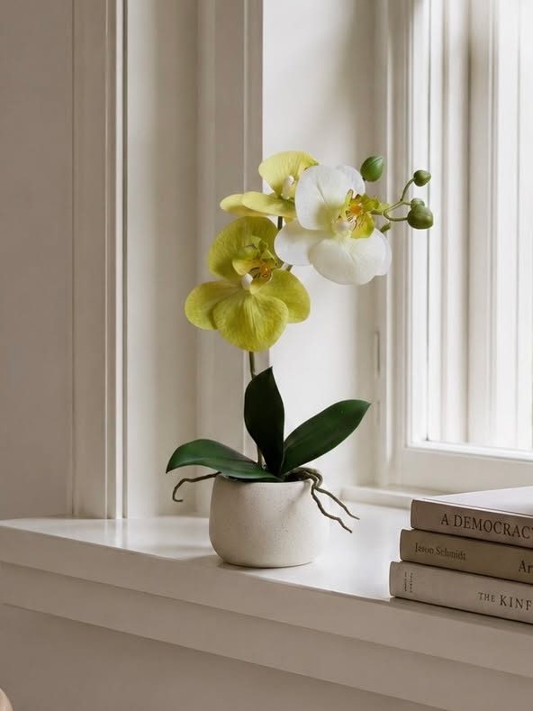 Orkidé i kruka - Lime 36 cm