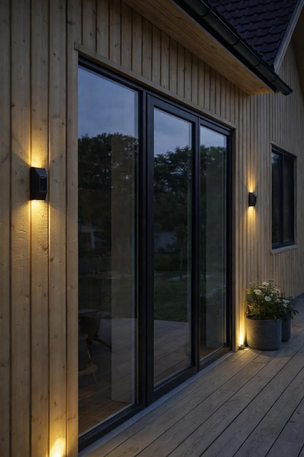 Vägglampa med solceller – Up & Down 4 st