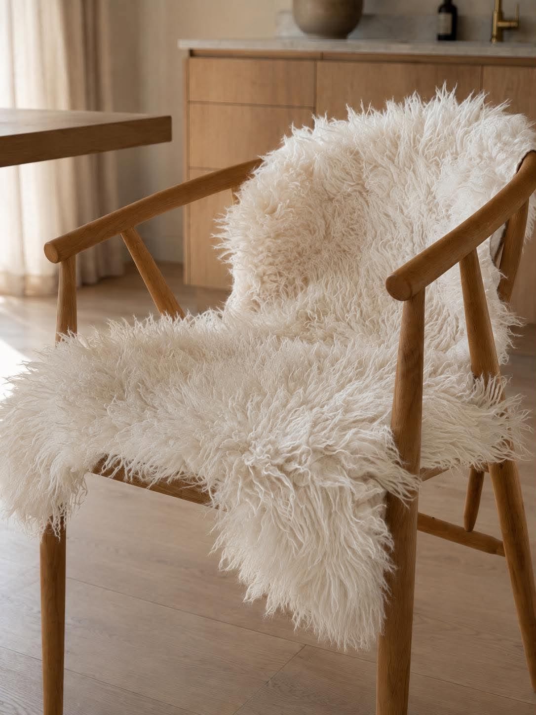 Imiteret lammeskind - White