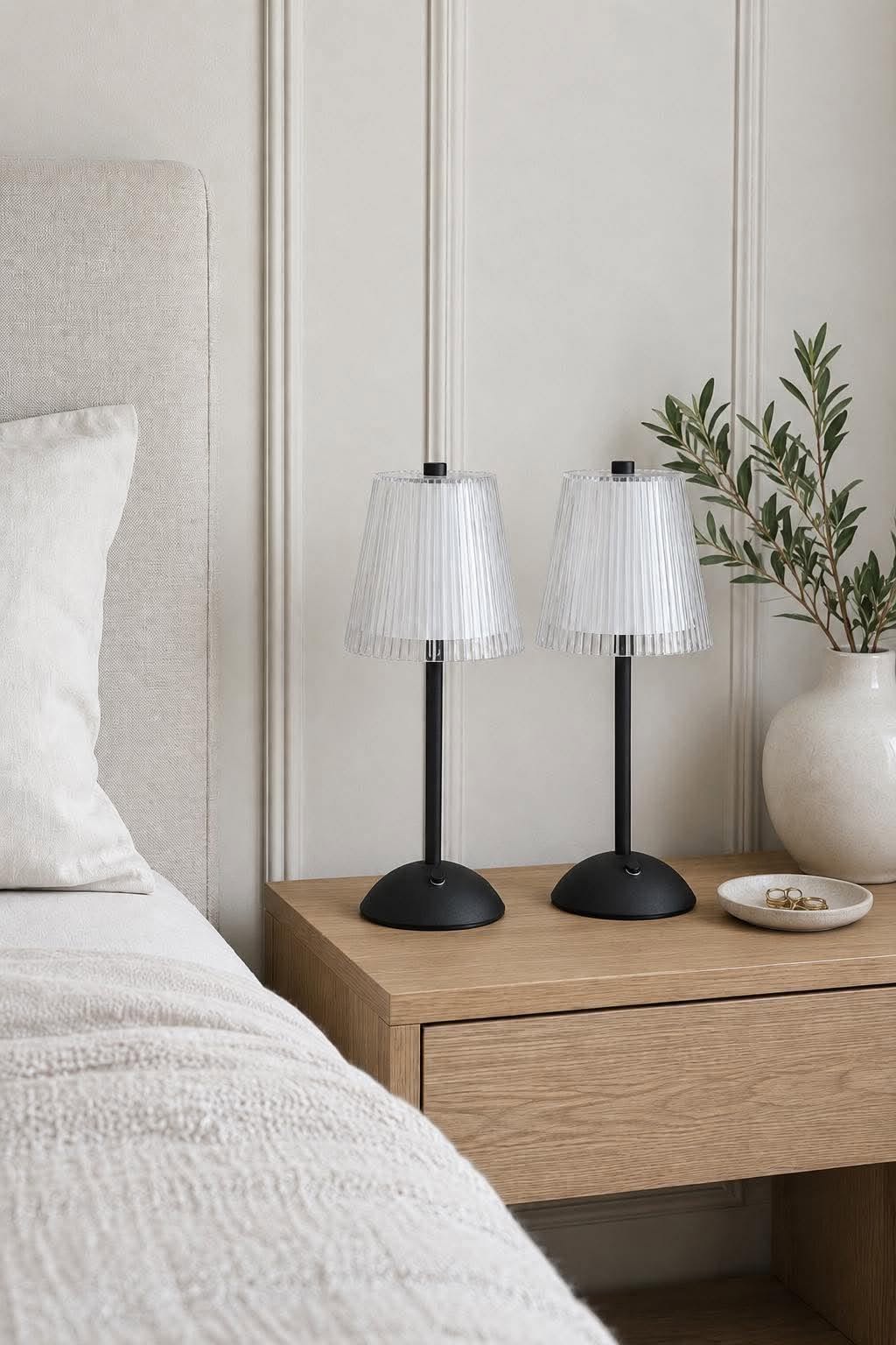 LED bordslampa BLACK - Set med 2 lampor