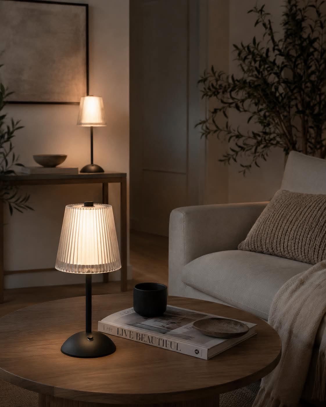 LED bordslampa BLACK - Set med 2 lampor