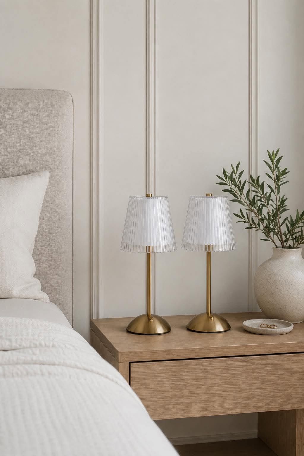 LED bordslampa GOLD - Set med 2 lampor