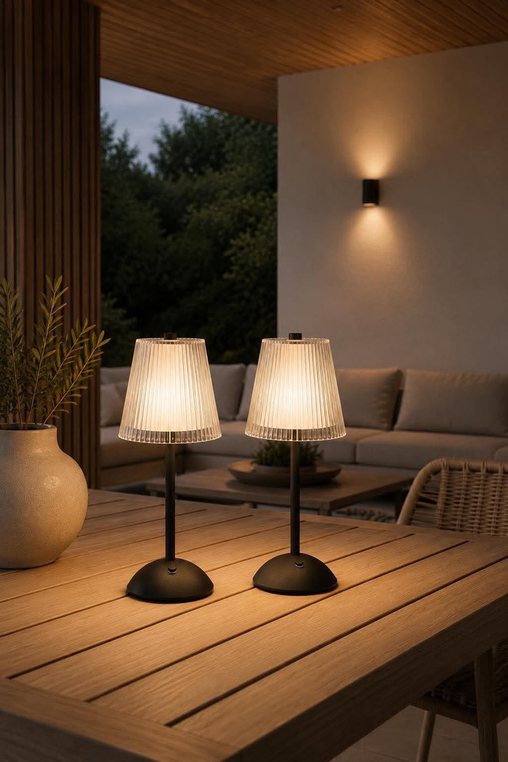 LED bordslampa BLACK - Set med 2 lampor
